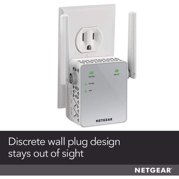 NETGEAR Wi-Fi Range Extender EX3700 Coverage 1000 Sq Ft and 15 Devices w/ AC750 - Picture 4 of 6